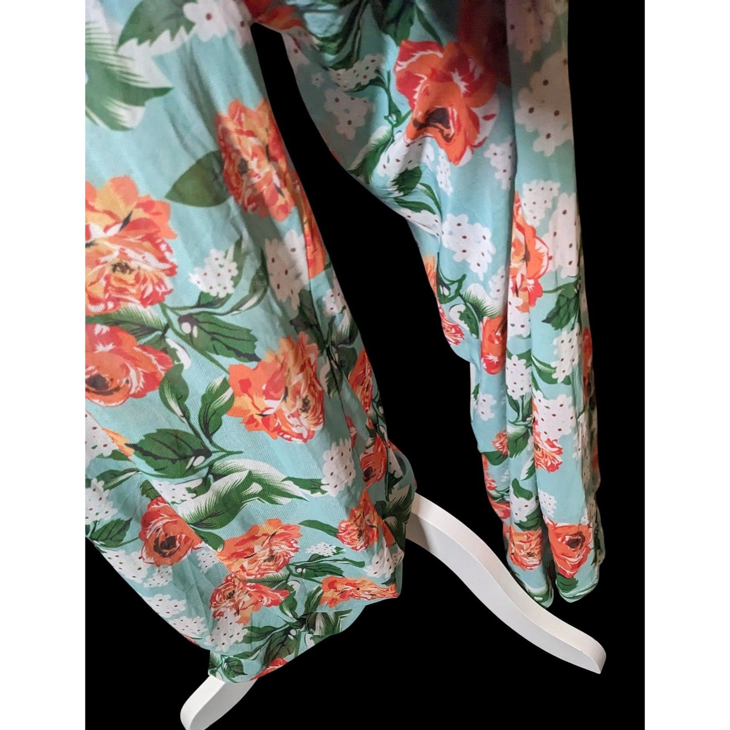 Blue And Orange Semi-Sheer Mesh Lounge Pants