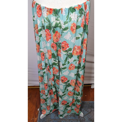 Blue And Orange Semi-Sheer Mesh Lounge Pants