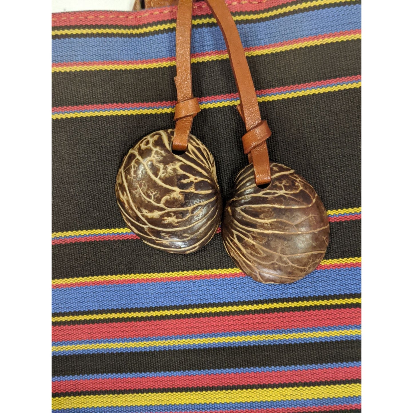 Boots N Bags Southwestern Canvas Sling Bag With Leather Accents & Striped Design