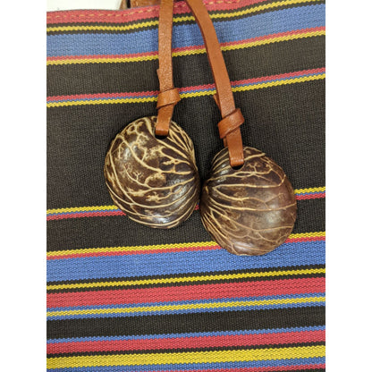 Boots N Bags Southwestern Canvas Sling Bag With Leather Accents & Striped Design