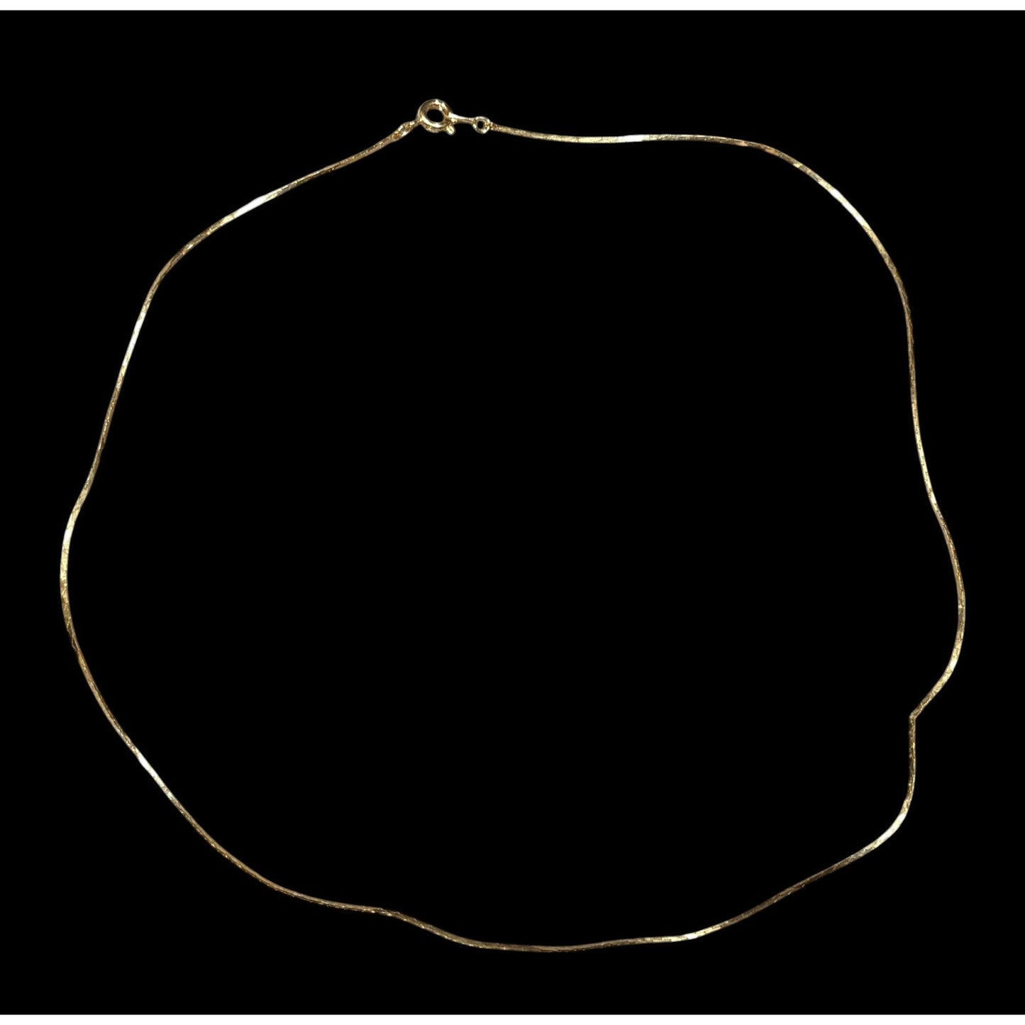 Simple Minimalist Gold Tone Chain Necklace