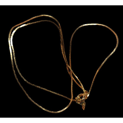 Simple Minimalist Gold Tone Chain Necklace