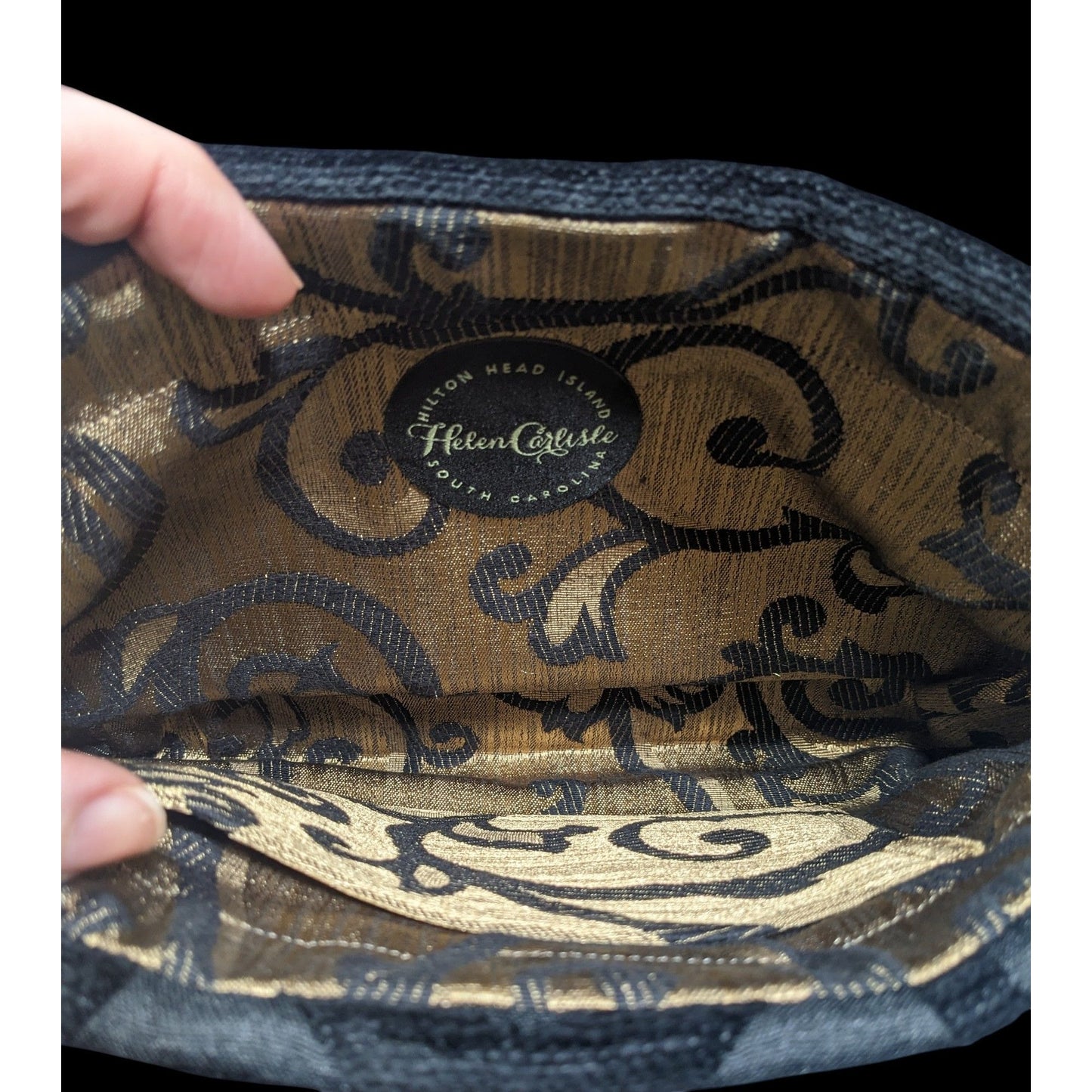 Helen Carlisle Gothic Upcycled Brocade Gothic Shoulder Bag