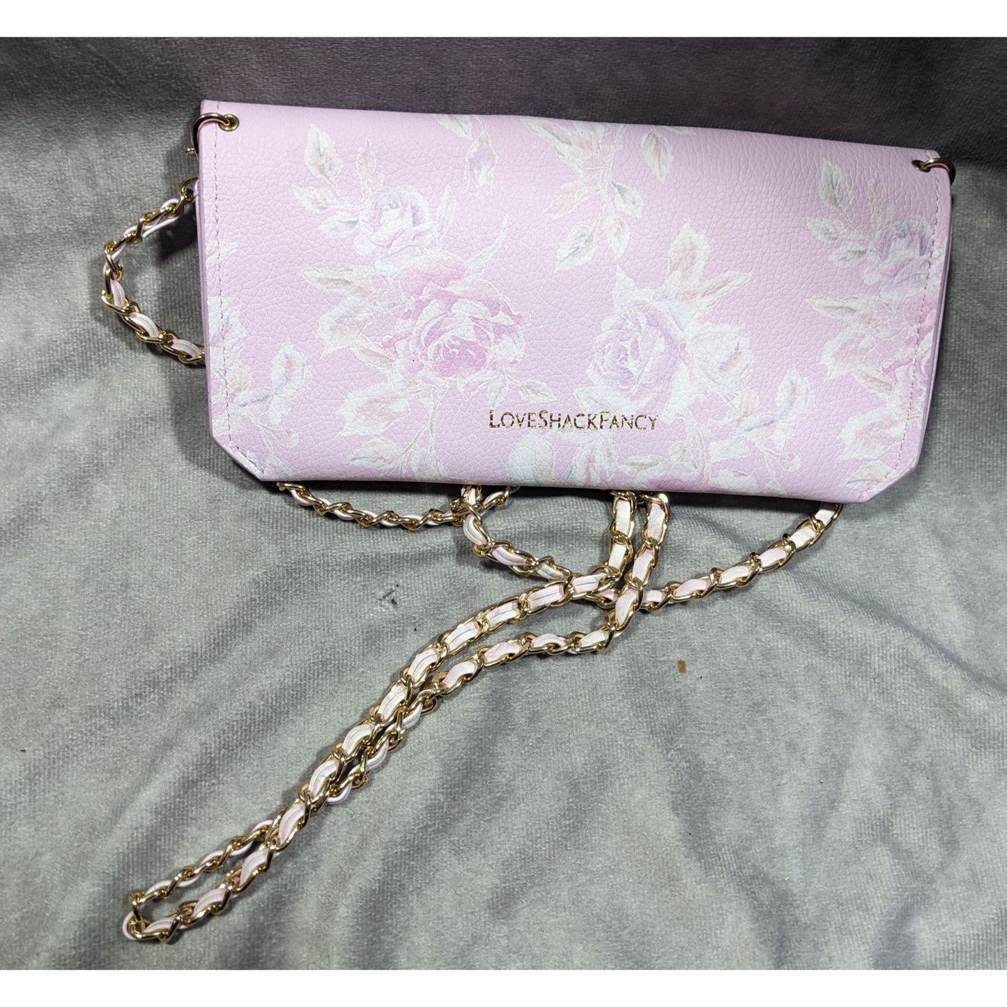 LoveShackFancy Coquette Pink Floral Mini Crossbody Bag