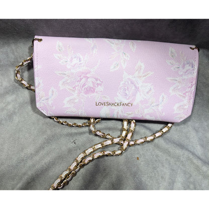 LoveShackFancy Coquette Pink Floral Mini Crossbody Bag