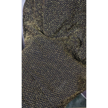 Material Girl Gothic Glam 80s Style Black And Gold Mesh Top Dress Size Small