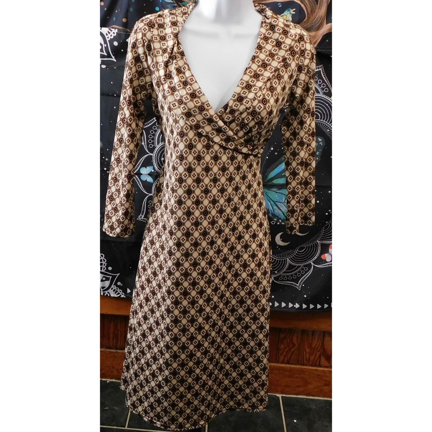 Vintage Jus D'Orange Paris 70s Style Wrap Dress
