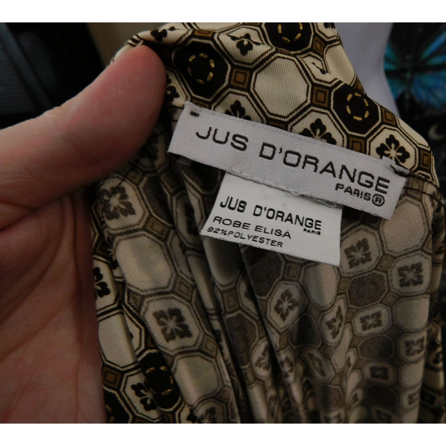 Vintage Jus D'Orange Paris 70s Style Wrap Dress