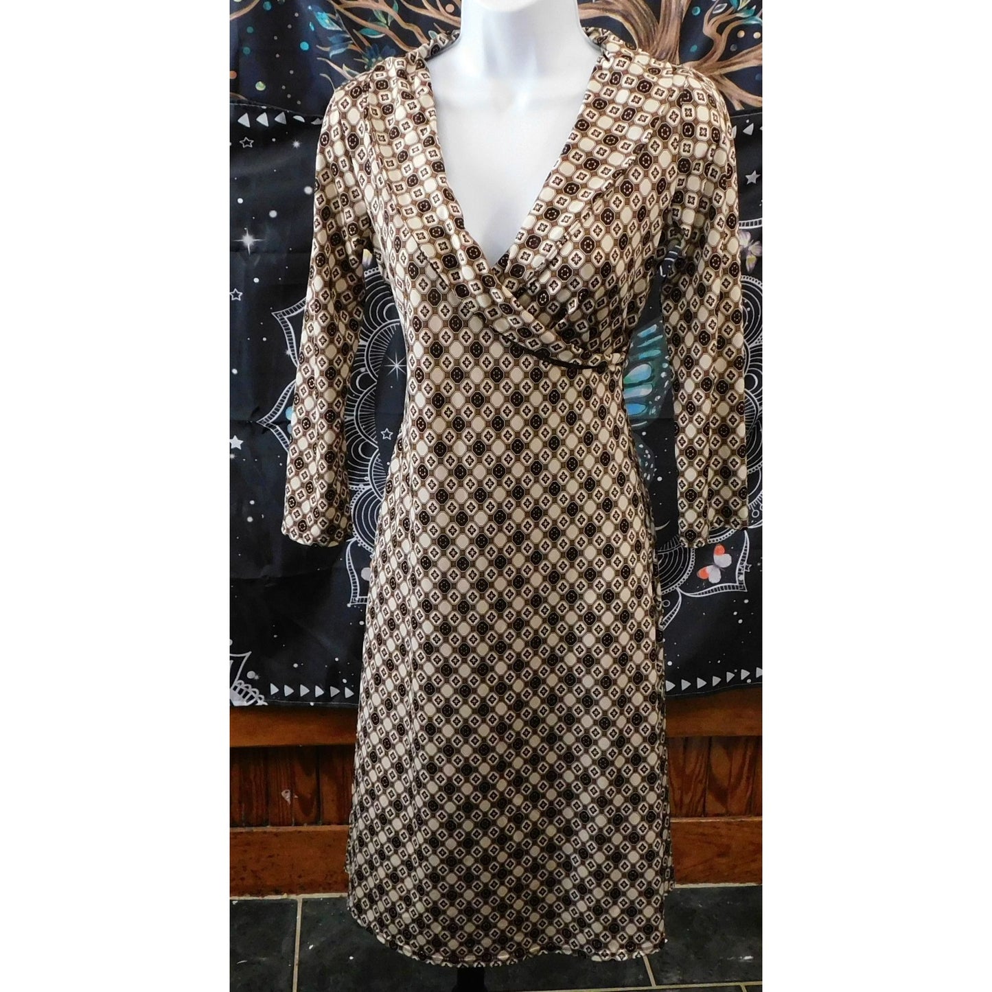 Vintage Jus D'Orange Paris 70s Style Wrap Dress