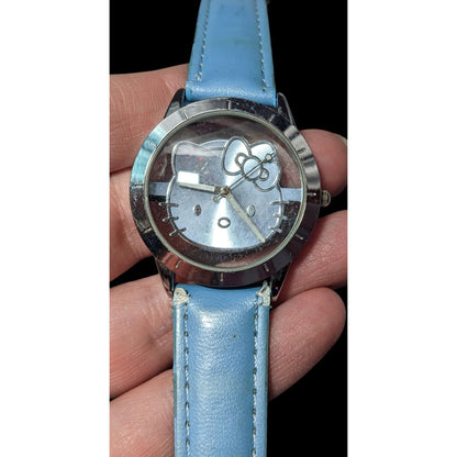 Kidcore Hello Kitty Blue And Silver Analog Watch