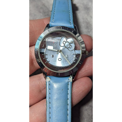 Kidcore Hello Kitty Blue And Silver Analog Watch