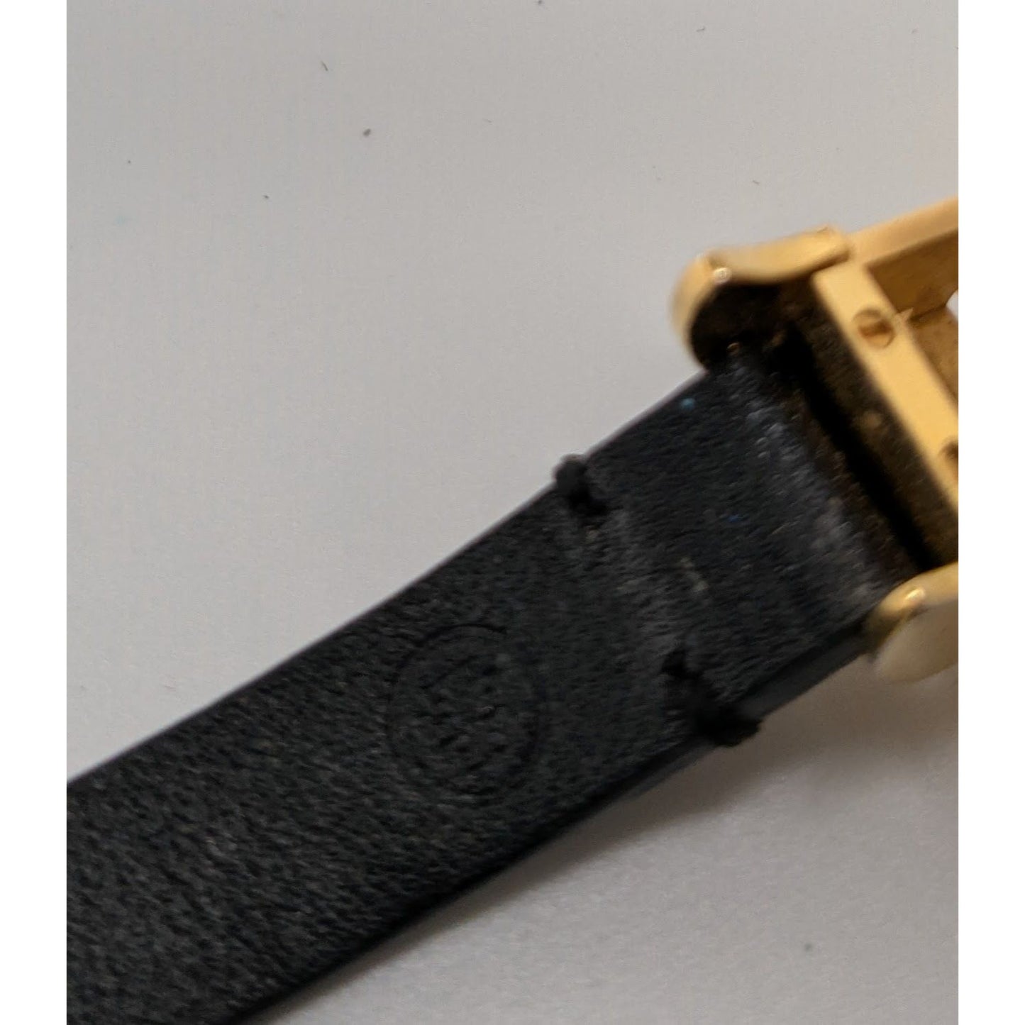 Tory Burch Gold Tone & Black Leather Fitbit Holder Wrap Bracelet