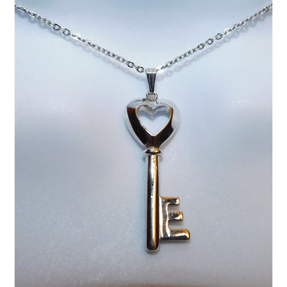 Accents By Hallmark Heart Key Silver tone Necklace