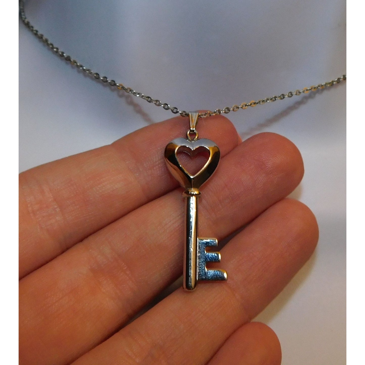 Accents By Hallmark Heart Key Silver tone Necklace