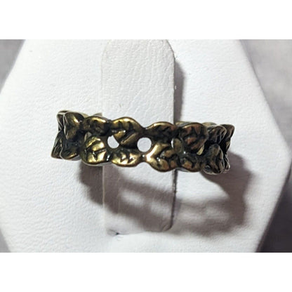 Elven Leaf Fantasy Gold Tone Costume Ring Size 6