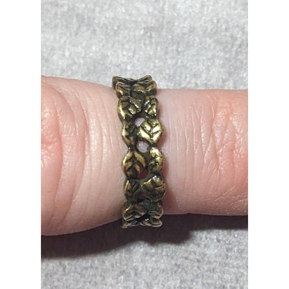 Elven Leaf Fantasy Gold Tone Costume Ring Size 6