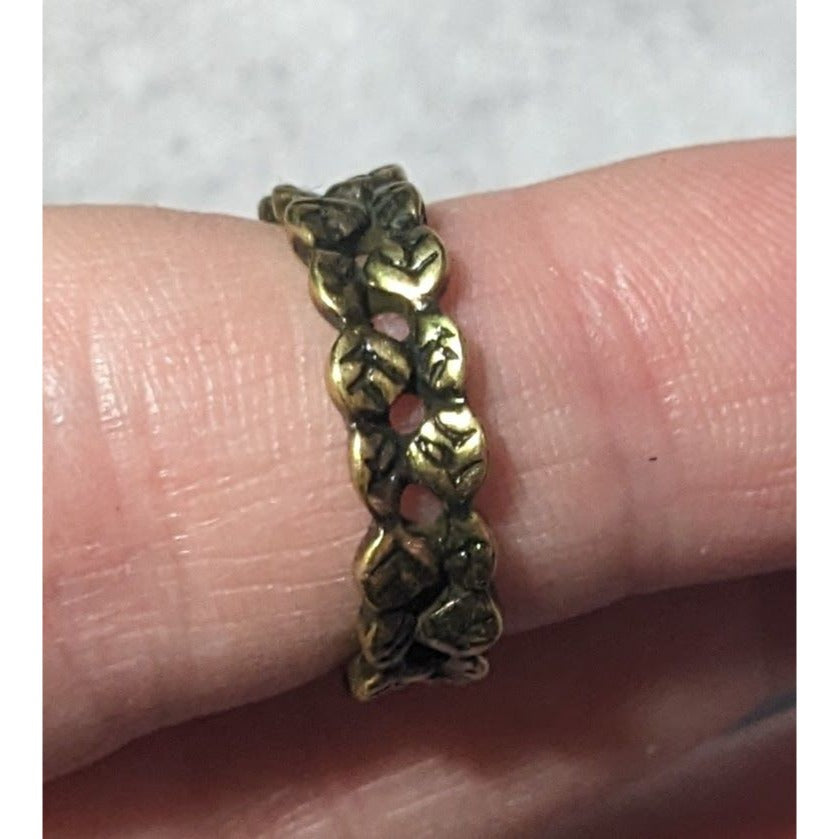 Elven Leaf Fantasy Gold Tone Costume Ring Size 6