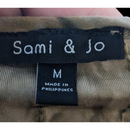 Sami & Jo Bohemian Tan Tie Dye Embroidered Sequin Tunic Size Medium