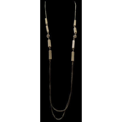 Preppy Beige Banana Republic Chain Station Necklace