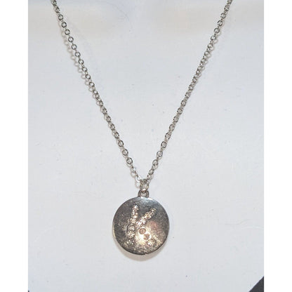 Silver Initial K Necklace Rhinestone Letter Pendant Minimalist Personalized Monogram Jewelry