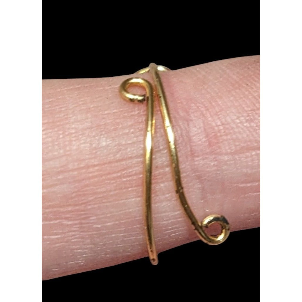 Handmade Love Wire Wrap Gold Tone Wire Ring