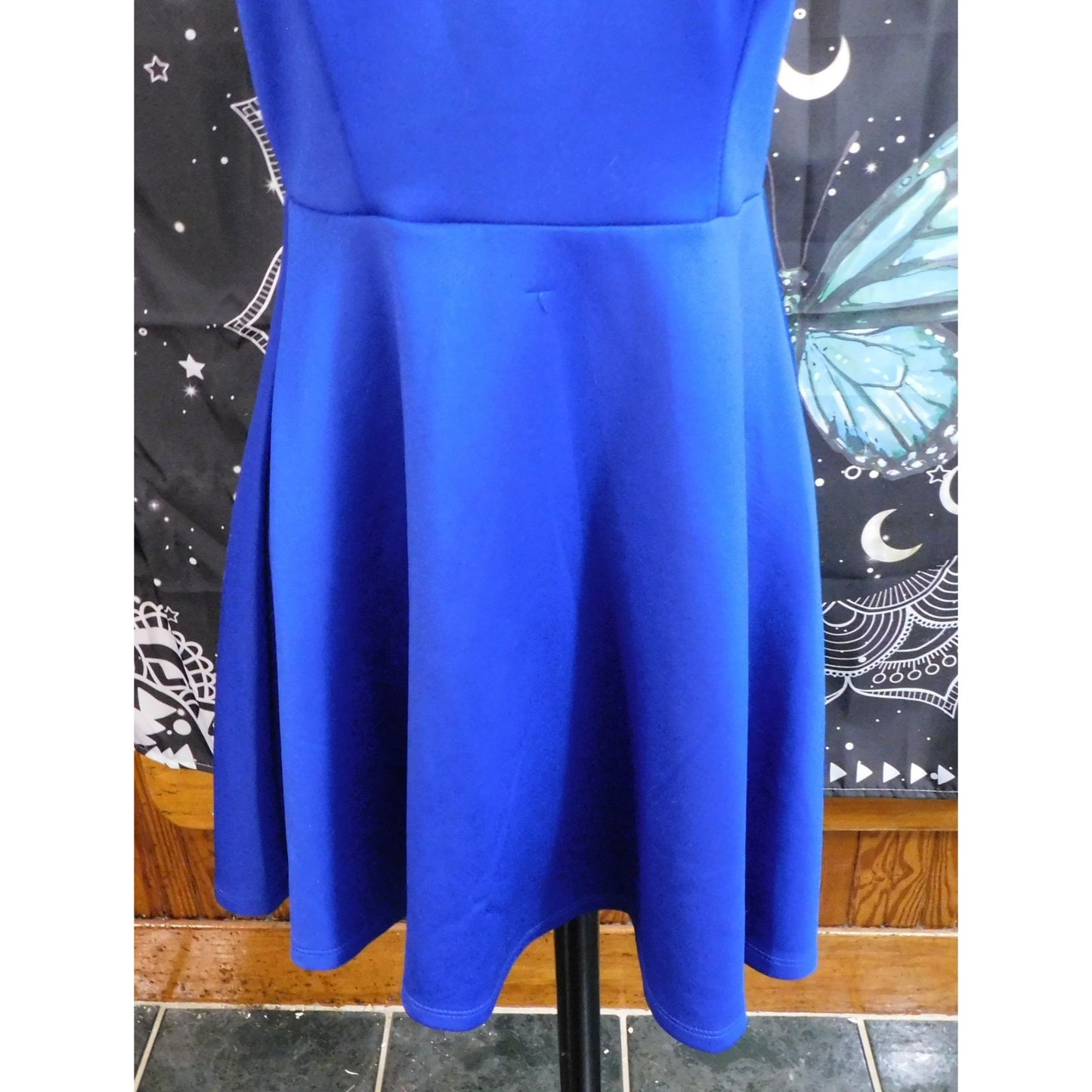Trixxie Blue Cage Front Mini Dress Size 1