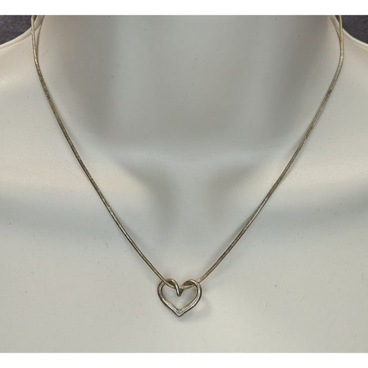 Minimalist Infinity Open Heart Pendant Necklace With Lobster Clasp