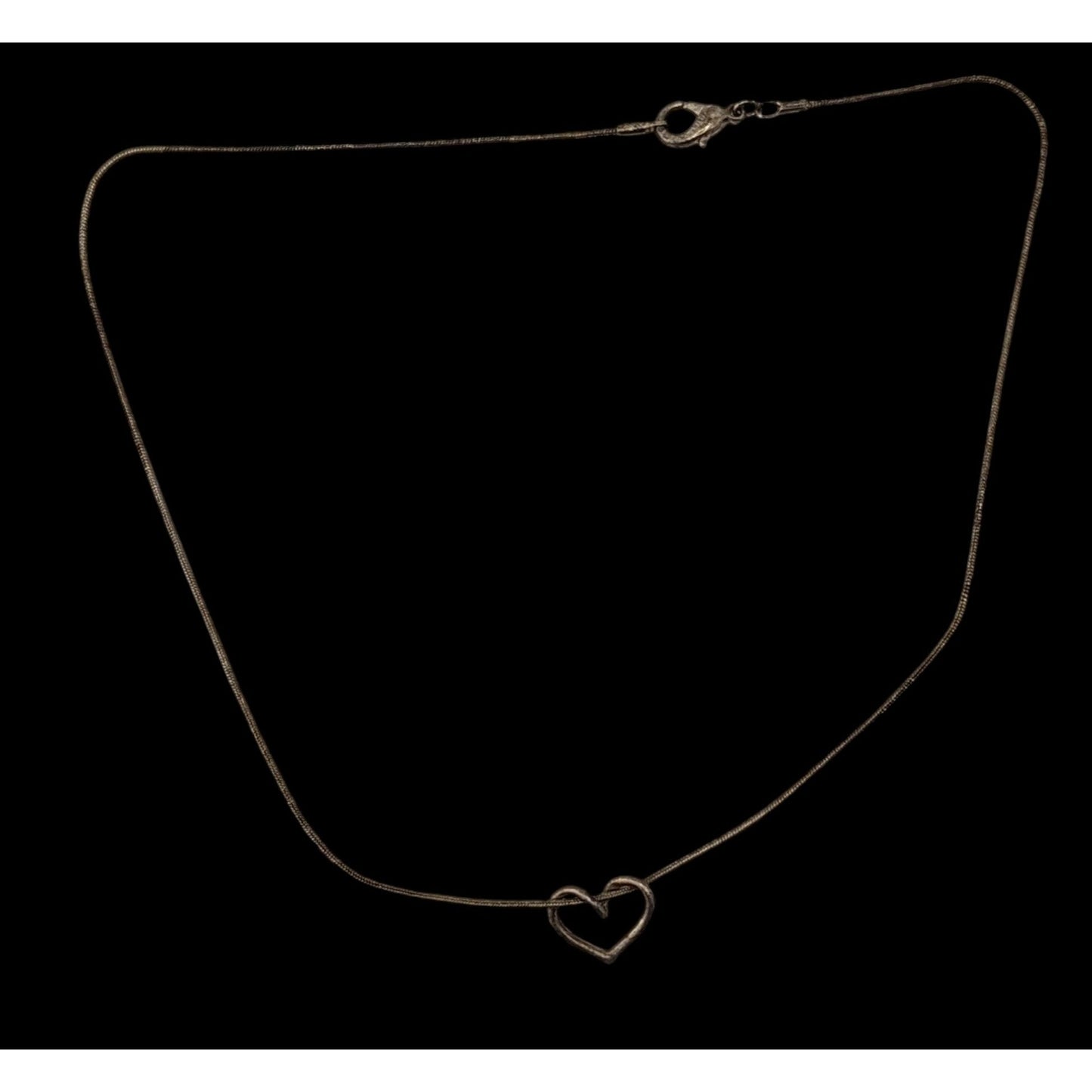 Minimalist Infinity Open Heart Pendant Necklace With Lobster Clasp