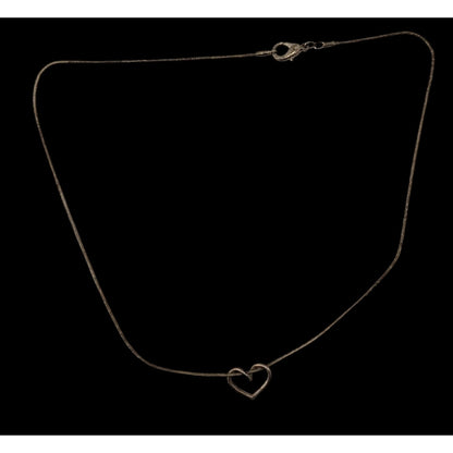 Minimalist Infinity Open Heart Pendant Necklace With Lobster Clasp