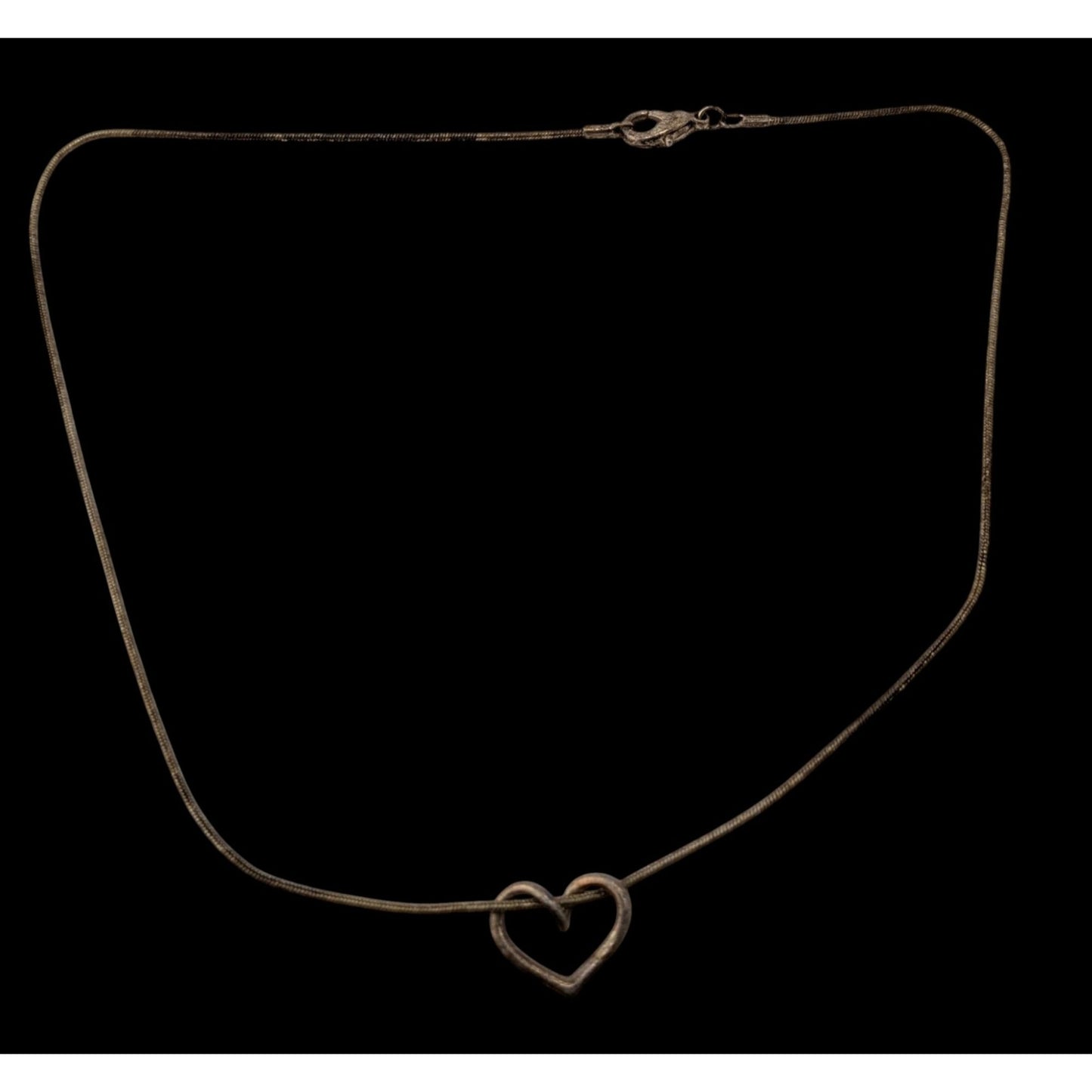 Minimalist Infinity Open Heart Pendant Necklace With Lobster Clasp