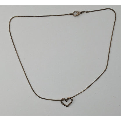 Minimalist Infinity Open Heart Pendant Necklace With Lobster Clasp