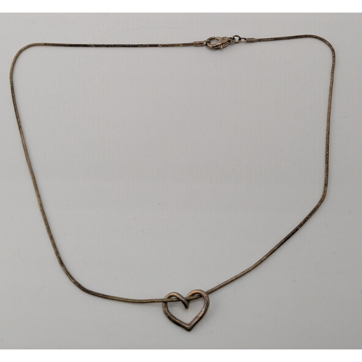Minimalist Infinity Open Heart Pendant Necklace With Lobster Clasp