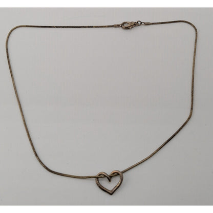 Minimalist Infinity Open Heart Pendant Necklace With Lobster Clasp