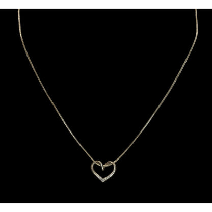 Minimalist Infinity Open Heart Pendant Necklace With Lobster Clasp