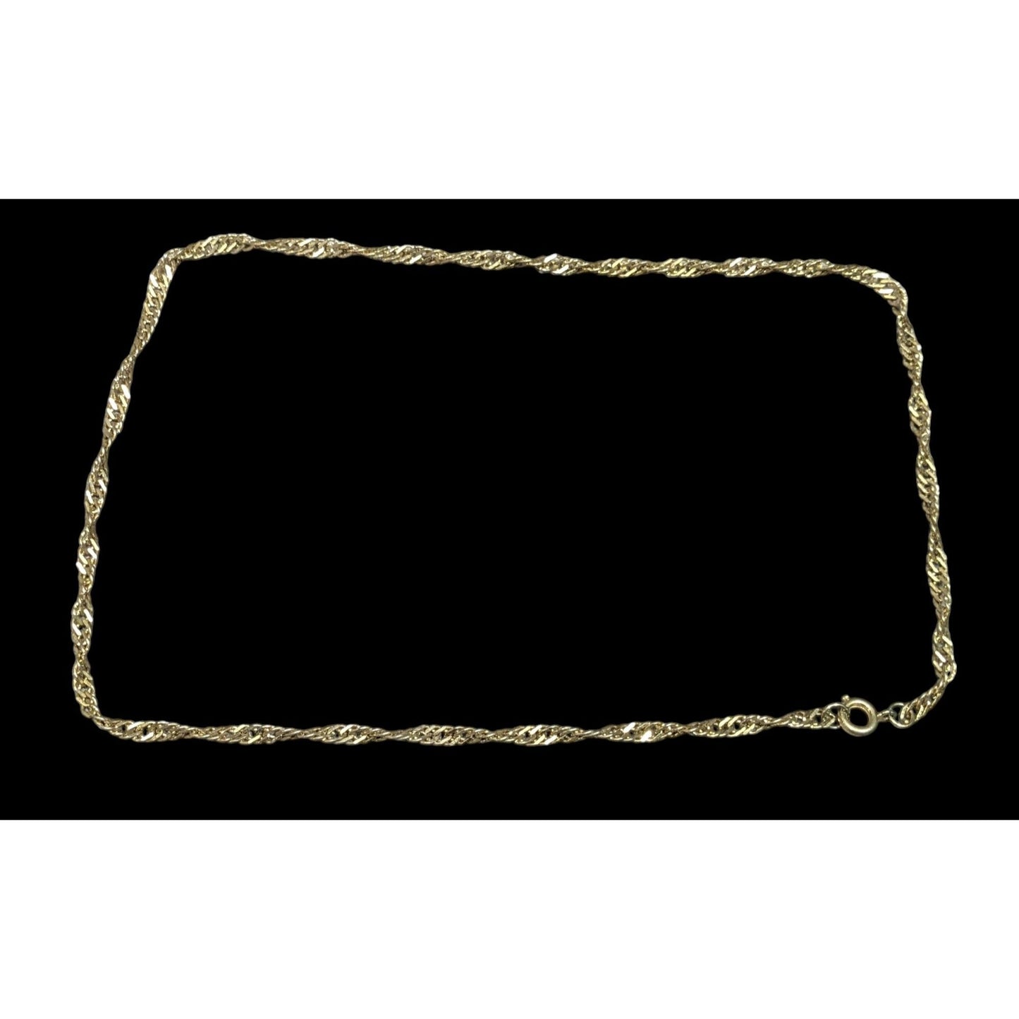 Classic Casual Twisted Gold Tone Chain Necklace