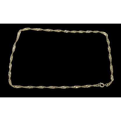 Classic Casual Twisted Gold Tone Chain Necklace