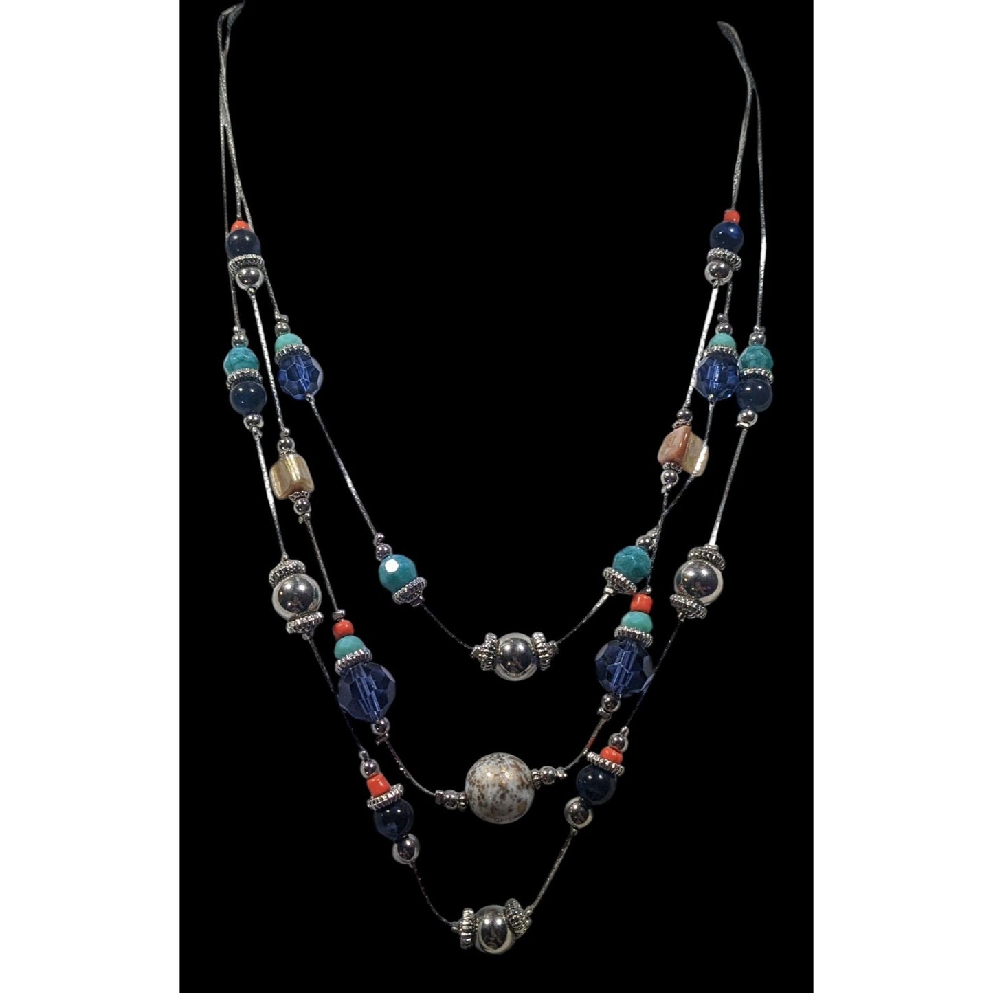 Southwestern Multilayer Beaded Station Necklace