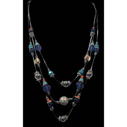 Southwestern Multilayer Beaded Station Necklace