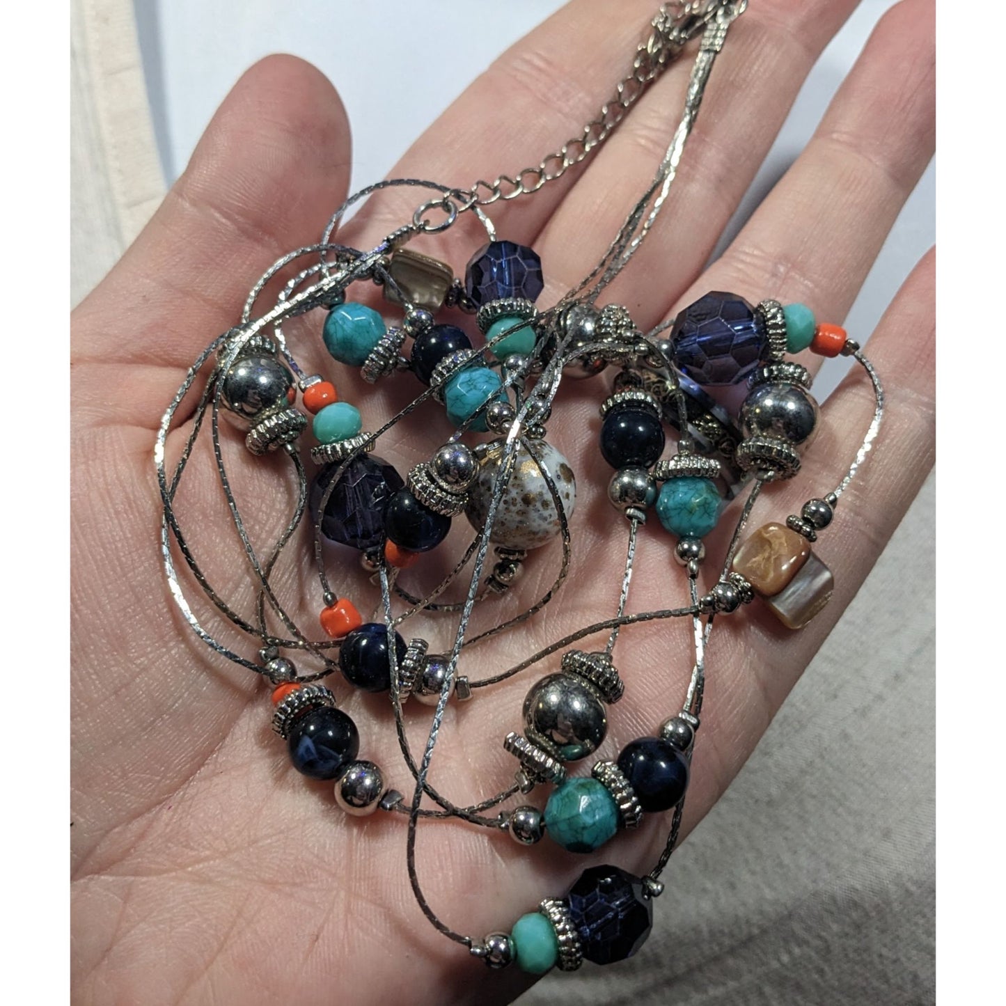 Southwestern Multilayer Beaded Station Necklace