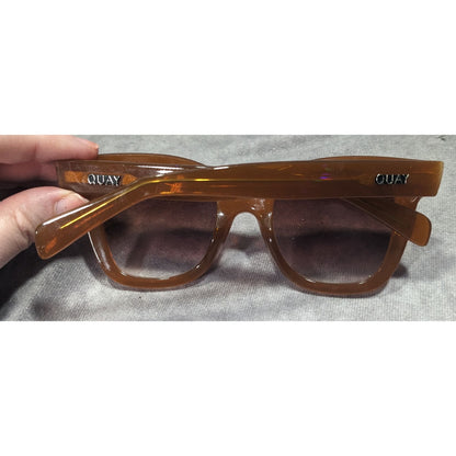 Quay Australia After Hours Chunky Retro Caramel Frame Sunglasses