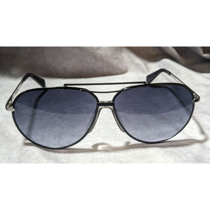 Rag And Bone Black And Silver Aviator Sunglasses