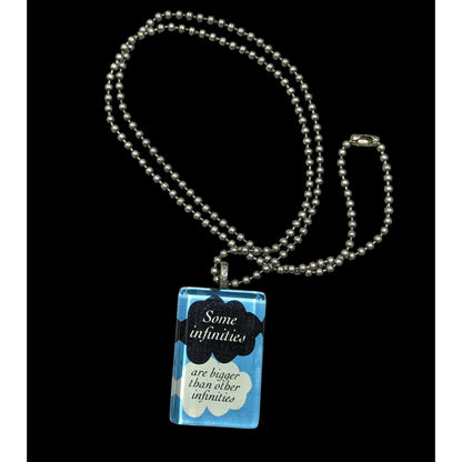 Some Infinities Blue Glass Pendant Necklace