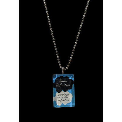 Some Infinities Blue Glass Pendant Necklace