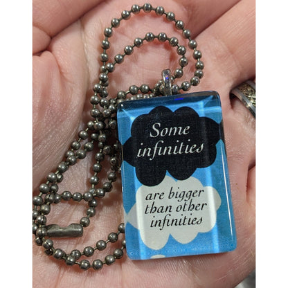 Some Infinities Blue Glass Pendant Necklace
