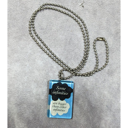 Some Infinities Blue Glass Pendant Necklace