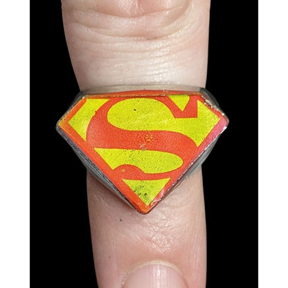 Vintage DC Superman Plastic Toy Collectible Ring