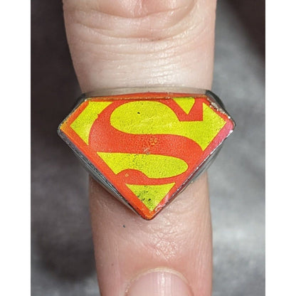 Vintage DC Superman Plastic Toy Collectible Ring