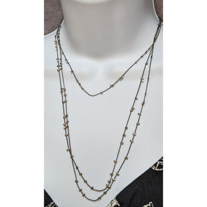 Minimalist Studded Extra Long Chain Necklace