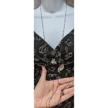 Minimalist Studded Extra Long Chain Necklace