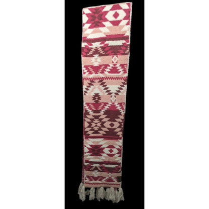 Idyllwind Cozytown USA Plush Pink Southwestern Print Fringe Scarf